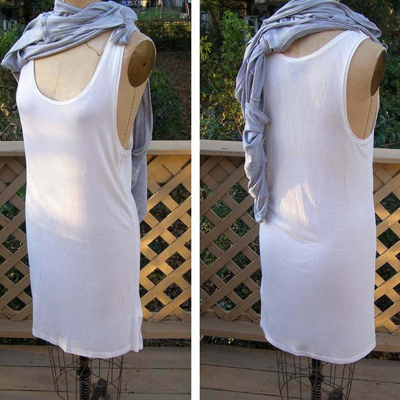 H&M Lagenlook draped Double Layer Tank dress sz L - Picture 6 of 13